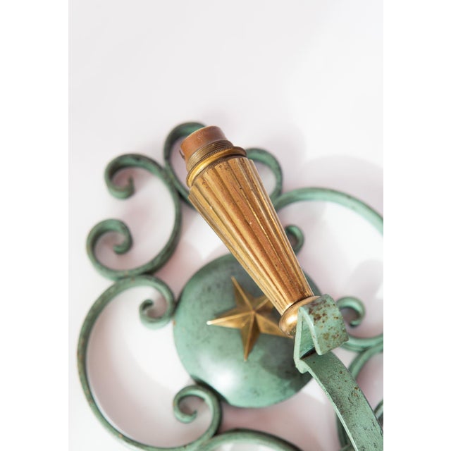 Art Deco Wall Lights attributed to André Arbus attributed to André Arbus, 1940s, Set of 2 For Sale - Image 10 of 12