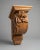 A striking matched pair of antique hand-carved oak corbels featuring bold lion mascarons and deep scrollwork, salvaged...