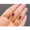 Bochic "Orient" Vintage Ruby & Multi Diamond Earrings Set In 18K Gold & Silver For Sale - Image 16 of 18