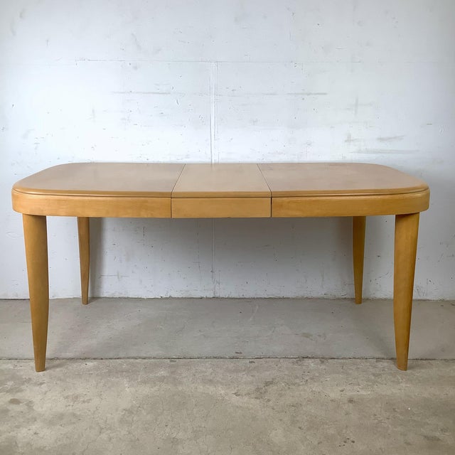 Vintage Heywood-Wakefield Wheat Extension Dining Table For Sale - Image 15 of 18