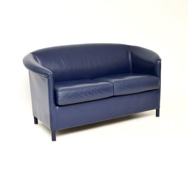 A stylish and very comfortable vintage leather two seat sofa by Wittmann. This was made in Austria, it dates from the...