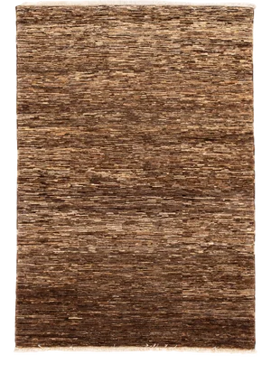 Modern Brown Handmade Wool Rug