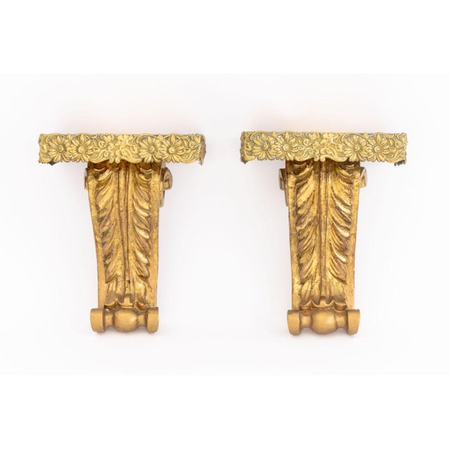 Neoclassical Italian Neoclassical Style Gilt Wall Brackets, 4 For Sale - Image 3 of 16