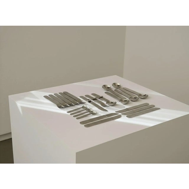 Vintage Italian Flatware Set in Stainless Steel by Sergio Asti, 1970, Set of 23 For Sale - Image 7 of 8