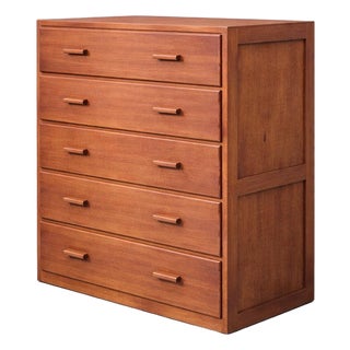 Mid-Century Oak Panelled Chest of Drawers, 1960s For Sale