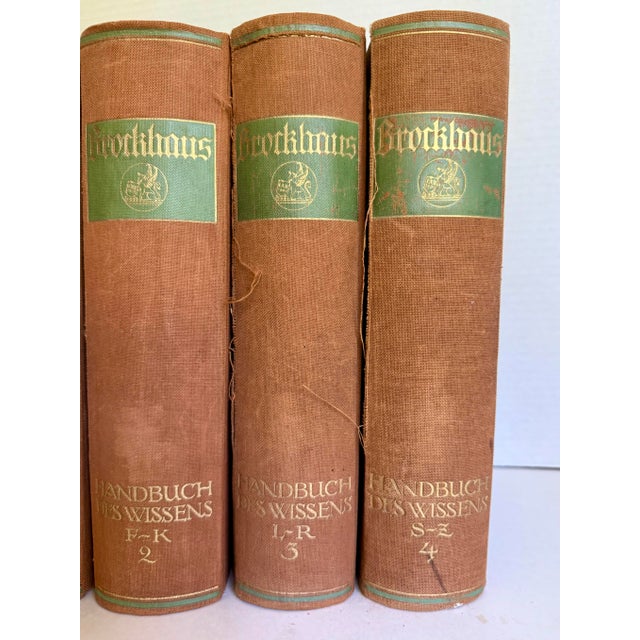 1926 German Brockhaus Handbuch Des Wissens Encyclopedia Books, Complete Set of 4 For Sale - Image 4 of 14