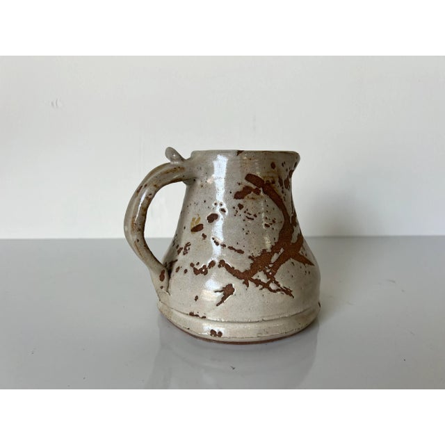 Mid Century Modern Art Ceramic Pitcher Vase For Sale - Image 4 of 12