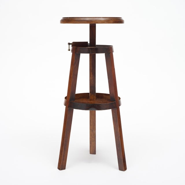 1920s French 19th Century Solid Walnut Tripod Pedestal Stand, Circa 1890 For Sale - Image 5 of 9
