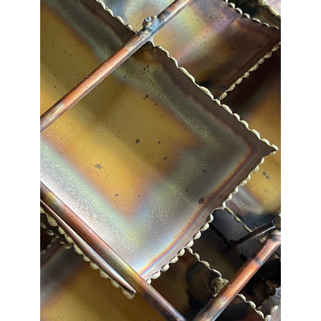 Mid Century Modern Brutalist Curtis Jere Style Brass Metal Wall Sculpture For Sale - Image 11 of 13