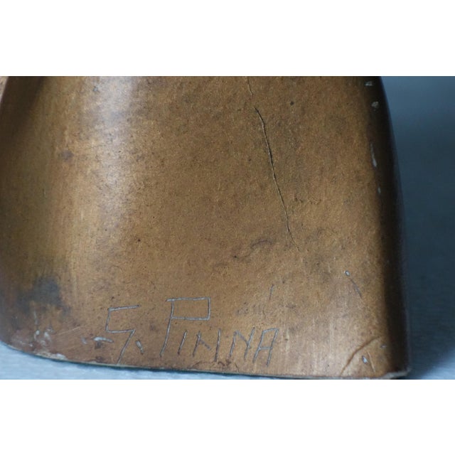 Gianni Pinna, Gold Modern Figure Sculpture, 1970s, Marble For Sale - Image 6 of 7