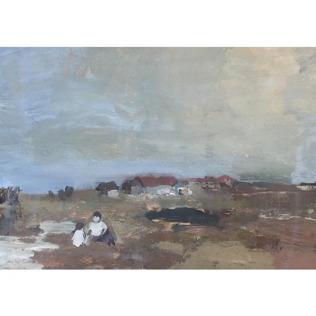 Baldo Gulberti, Enfants jouant en bord de rivière, 1953, Oil on Cardboard For Sale - Image 8 of 8