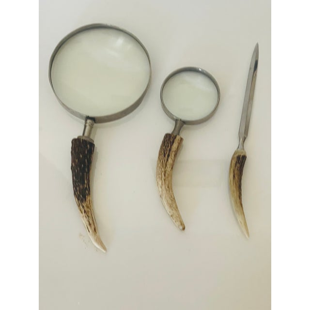 3 PCS French Black Forest Magnifying Glasses and Letter Opener For Sale In Miami - Image 6 of 7