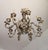 Wood Vintage Louis XV Silvered Hand-Painted Carved Wood Eight-Arm Chandelier with Floral Motifs, Italy, 1920s For Sale - Image 7 of 18