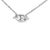Contemporary 14K White Gold 1/2 Cttw Marquise Lab-Grown Diamond East West Solitaire 18" Pendant Necklace (F-G Color, VS2-SI1 Clarity) For Sale - Image 3 of 4