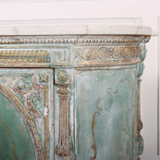 Stone 19th Century Italian Painted Credenza For Sale - Image 7 of 12