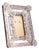 Italian Photo Frame in Pink Murano Glass and Mirror with Floral Rosettes, 1960s For Sale