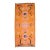 Bright Orange Floral Vintage Tibetan Rug rug no.j4589 For Sale
