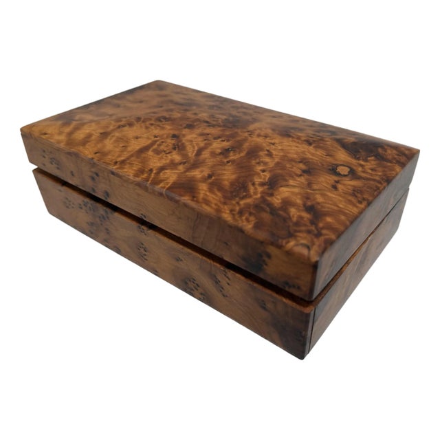 Early 20th Century Vintage Moroccan Amboyna Burl Wood Box For Sale