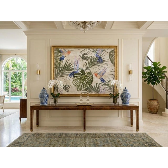 French Grand Scale Vintage French Hummingbird Panel Reproduction For Sale - Image 3 of 4