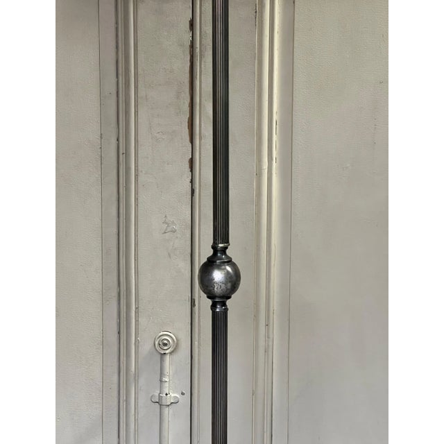 French 1940’s Silver Plated Floor Lamp For Sale - Image 10 of 13