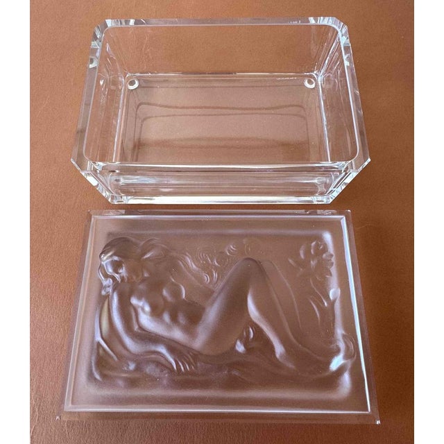 Glass Glass Decorative Jewellery and Trinket Box by H.Hofmann For Sale - Image 7 of 9