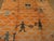 Mid-Century Modern 1950s Orange Figurative Swedish Scandinavian Rya Rug 6'6" X 9'9" Handknotted Wool Carpet For Sale - Image 3 of 6