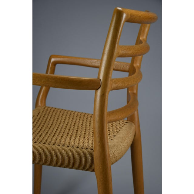 Model 68 Armchair in Oak and Papercord by Niels Otto Møller for J.L. Møllers Møbelfabrik, 1981 For Sale - Image 9 of 18