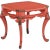 Aged Persimmon Lacquer Finished Elsie Occasional Table with Monticello Brass Accents
