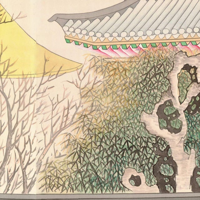 Not Yet Made - Made To Order 36" * H100"/Panel* 5ps, Chinese Traditional Gongbi Painting Wallpaper, Dream of the Red Chamber Wallpaper, 5 Panels For Sale - Image 5 of 8
