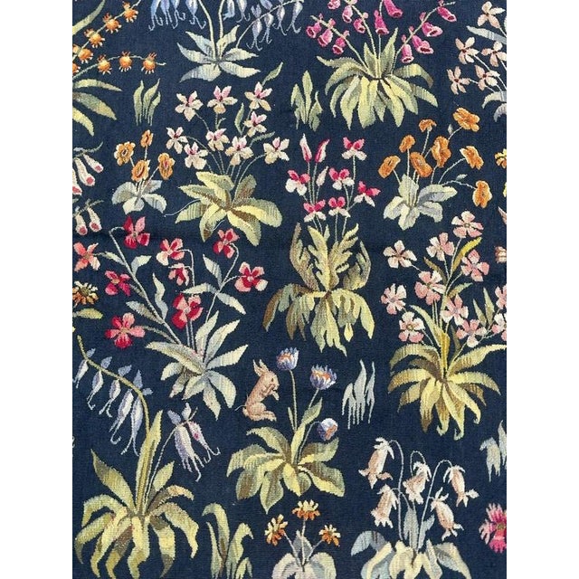 Mid-Century French Aubusson Tapestry Mille Fleurs, 1920s For Sale - Image 4 of 18
