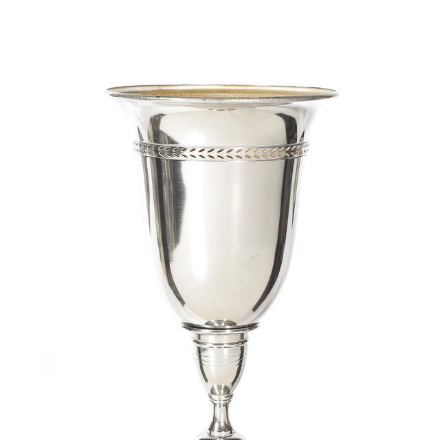 Classical Hollywood Regency Silvered Bronze Torchiere For Sale - Image 18 of 18