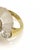 Camphor Frosted Crystal & Diamonds 14k Two Tone Gold Ring, Size 5.5 For Sale - Image 4 of 5