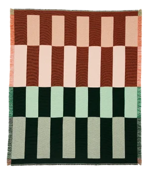 Dash Blanket in Green and Orange by Granite + Smoke