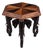 Early Anglo-Indian Carved Elephant Form Drinks Table W/ Parquetry Sunburst Top For Sale