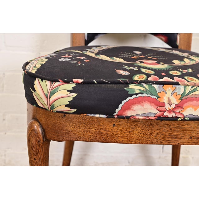 Brown William Doezema for Mastercraft Mid-Century Modern Hollywood Regency Burl Wood Dining Chairs, Set of Four For Sale - Image 8 of 11