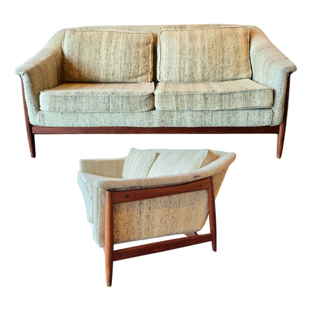 Folke Ohlsson for Dux Sweden Small Sofa Loveseat MCM Vintage 2 of 2 For Sale