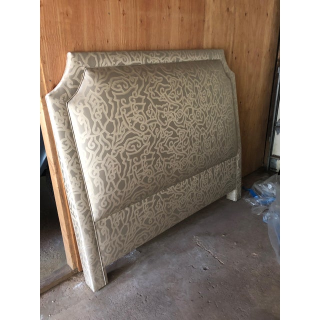 Contemporary Custom Plush Upholstered Queen Headboard Chairish