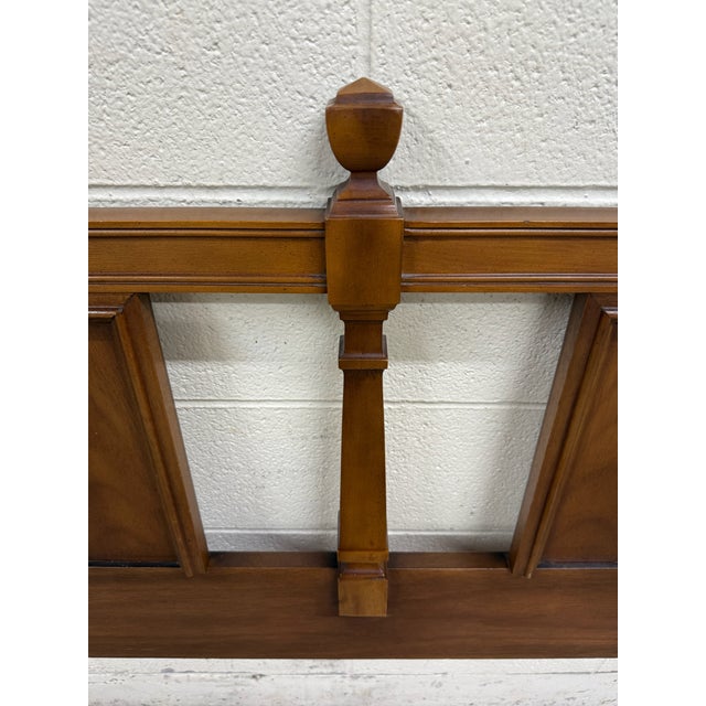 Traditional Vintage King Size Traditional Federal Style Raised Recessed Panel Headboard For Sale - Image 3 of 11