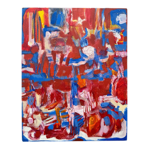 Large Original Abstract Expressionist Acrylic Painting by Rosemary Topp (1939–2004), San Francisco Bay Area Artist