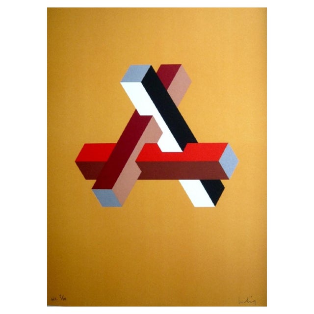 Josep Molins, Falsaciones Del Triangulo De Penrose 11, Lithograph, 2003 For Sale