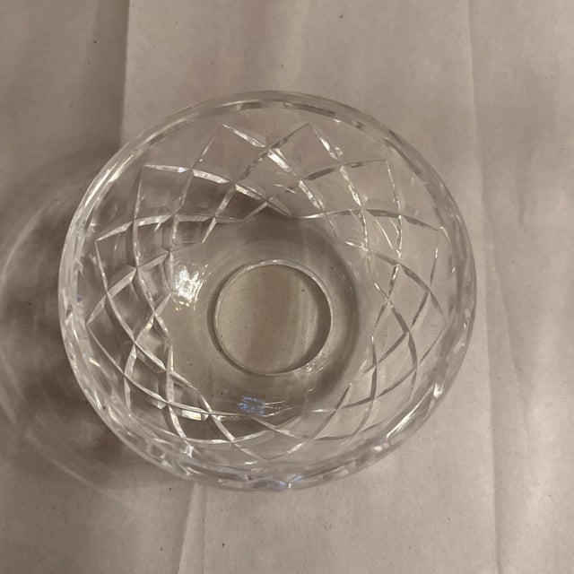 Hand cut Irish Waterford crystal Bobeche candle cup. Pattern for Powerscourt and others. Removed from a 12 light...