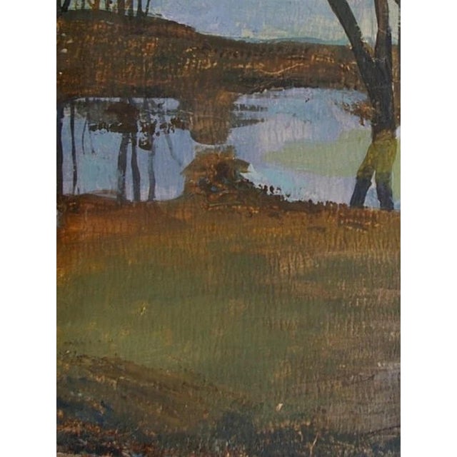 1970s Original Oil Painting, Ukrainian Landscape, Pokatayeva N. (1970) 50-38,5 For Sale - Image 5 of 6