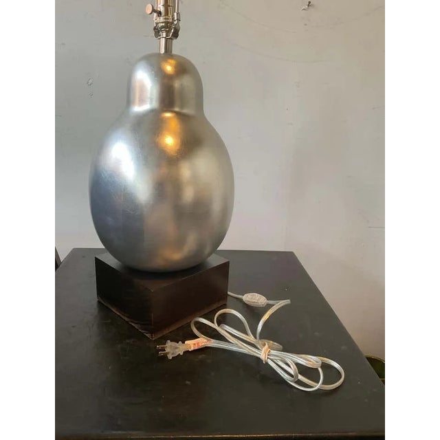 Hwang Bishop Silver Leaf Lamps - a Pair For Sale In New York - Image 6 of 9