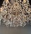 1930s Antique Art Nouveau Flower Candelabrum Crystal Chandelier Brass Ceiling Lustre For Sale - Image 5 of 15