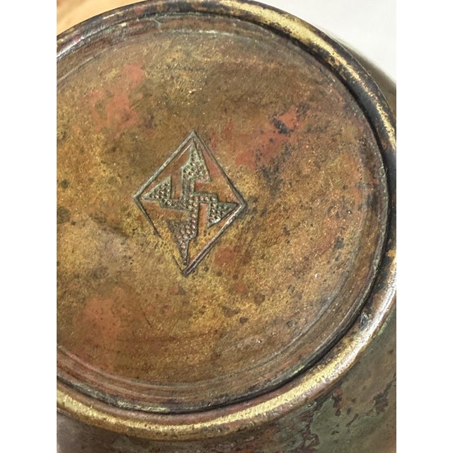 MCM Studio Japanese Bronze Vase Circa 70s For Sale - Image 9 of 11