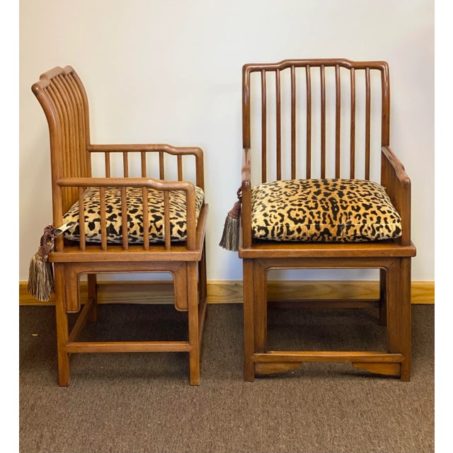 Chinese Early 19th Century Ming Style Slatted Back Hardwood Armchairs For Sale - Image 3 of 10