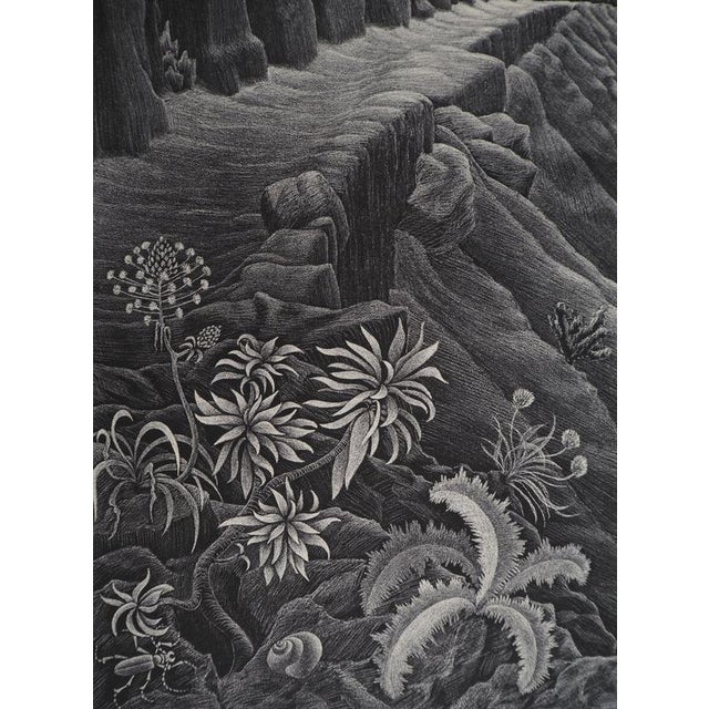 MC Escher, Italian Landscape, Castrovalva, Facsimile of the Original Wood Engraving For Sale - Image 8 of 14