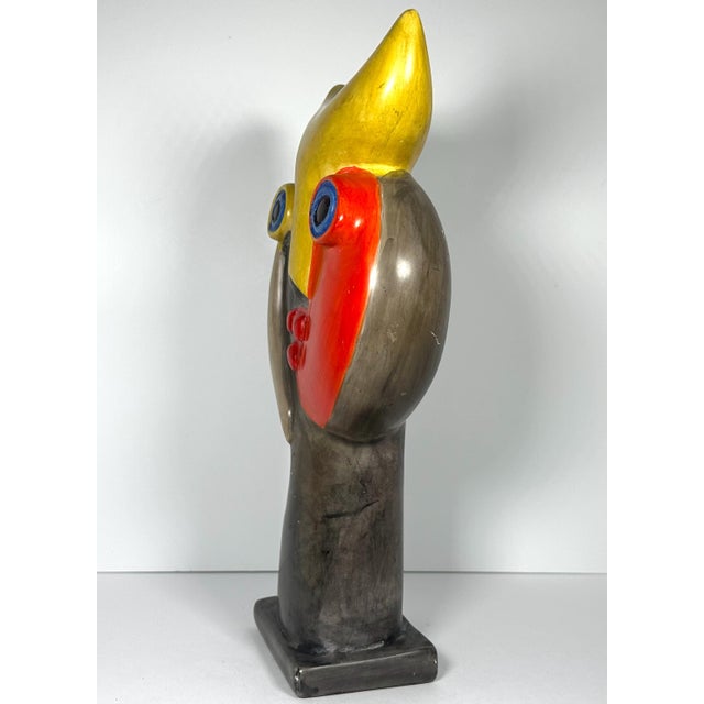 Mid 20th Century Mid 20th Century Cubist Stone Sculpture Bust: Abstract Face, Primary Colors For Sale - Image 5 of 10