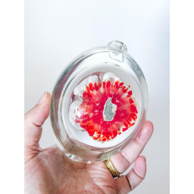 1970s Murano Style Blown Glass Catchall Dish Ashtray With Lilies For Sale - Image 5 of 10