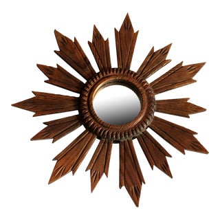 Sunburst Wall Mirror, Vintage From the 1970s, Space Age For Sale